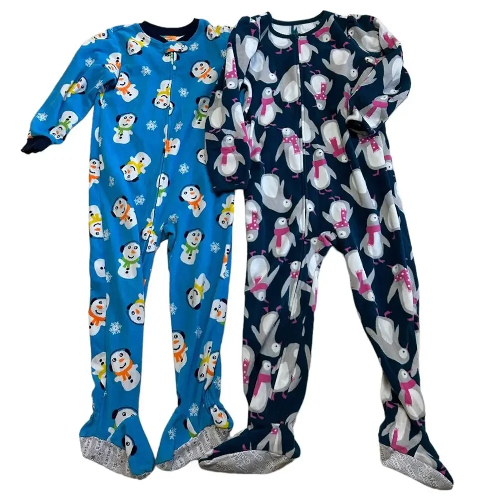Carter's Footie Pajamas Snowman Penguin Size 5T